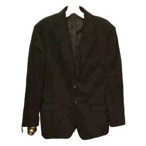 Express Design Studio Black Corduroy Blazer Jacket 38R Academia Preppy Career